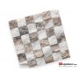 Patlatma Taş Duvar Gümüş Traverten-Beyaz Mermer 5x5 - DT1487